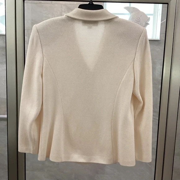 St. John Evening by Marie Gray Cream Evening Blazer - Picture 6 of 11